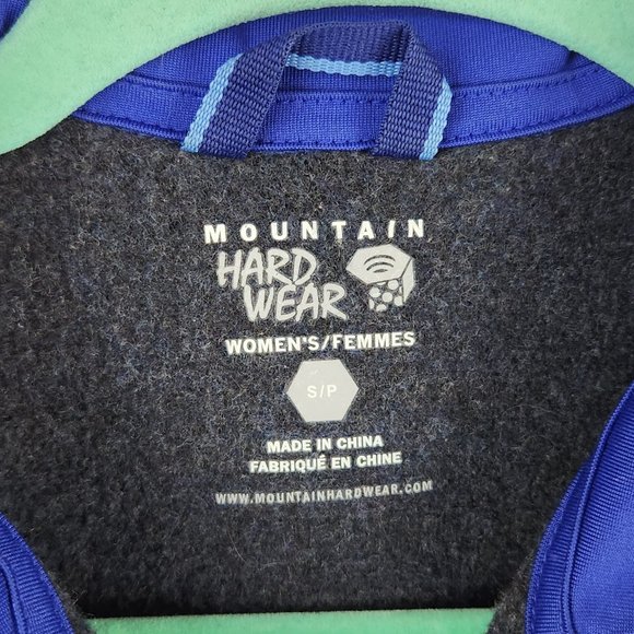 Mountain Hardwear Heather Blue Wool Blend Button Up Sweater sz S - Picture 6 of 8